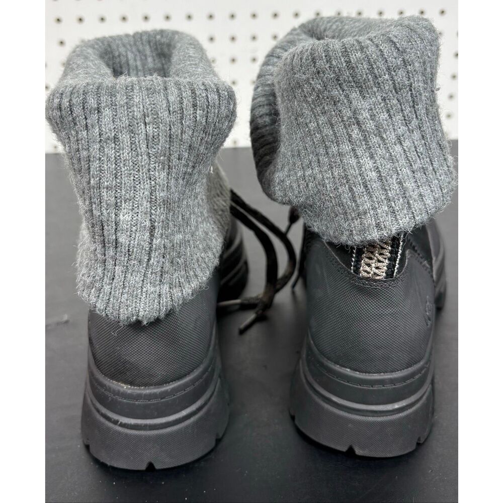 UGG WOMANS BLACK ASHTON HIKER LACE UP WATERPROOF SUEDE KNIT BOOTS SIZE 10 - Picture 7 of 11